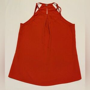H&M Orange/Coral pleated Camisole Top